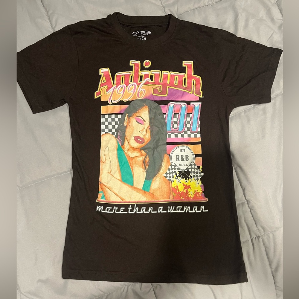 Aaliyah 1996 R&B Small Tee Shirt Brown